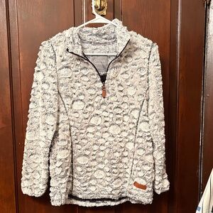 Simply Southern Textured Cream Teddy Jacket